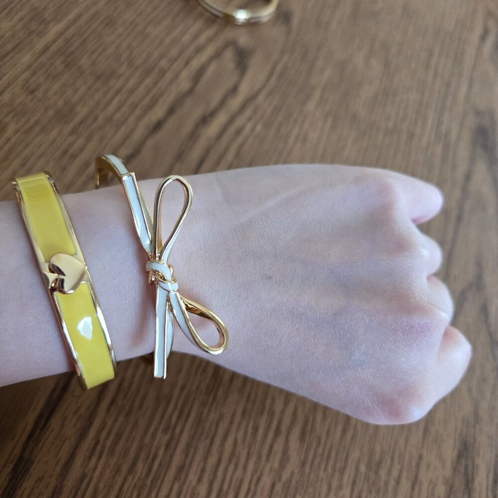 Kate Spade Yellow color enamel gold plated bracelet - Picture 5 of 9